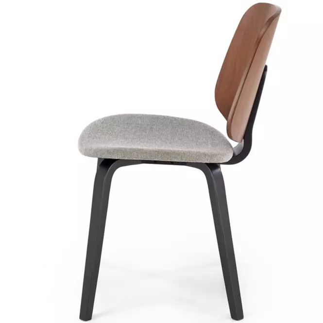 Židle K563 popelavě šedá/ořech