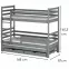 Postel Luk 80x160 grey,2