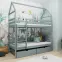 Posteľ Domček Alex 80x160 grey,3
