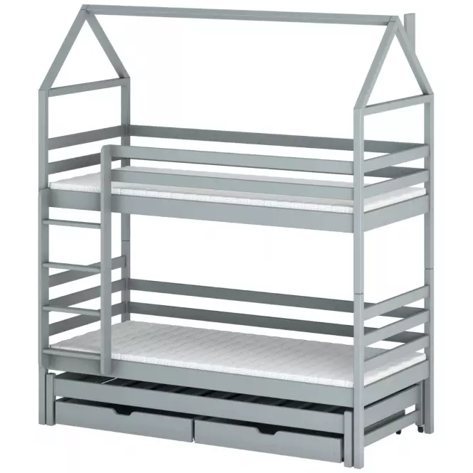 Posteľ Domček Dalia 90x200 grey