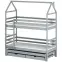 Posteľ Domček Dalia 90x200 grey