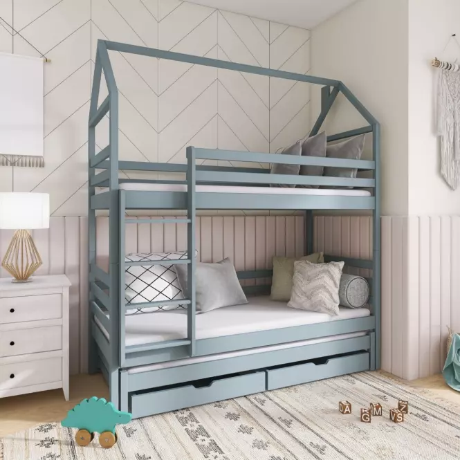 Posteľ Domček Dalia 90x200 grey,3