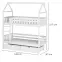 Posteľ Domček Gaja 80x160 white,2