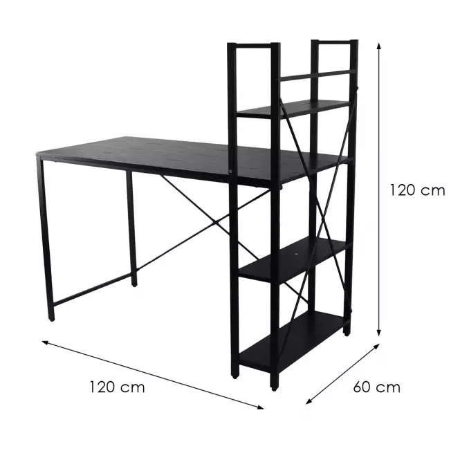 Psací Stůl Loft 8637 H black,2
