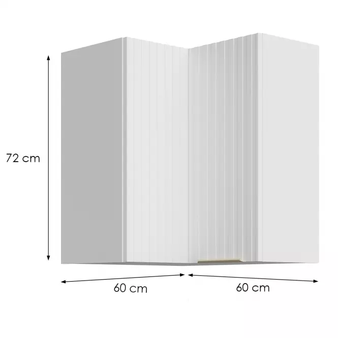 Kuchyňská Skříňka Tuluza 60x60 GN-72 2F (90°) bíly mat lamel,2