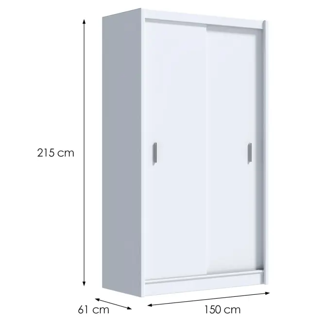 Šatní skříň Multi 150 bílá,2