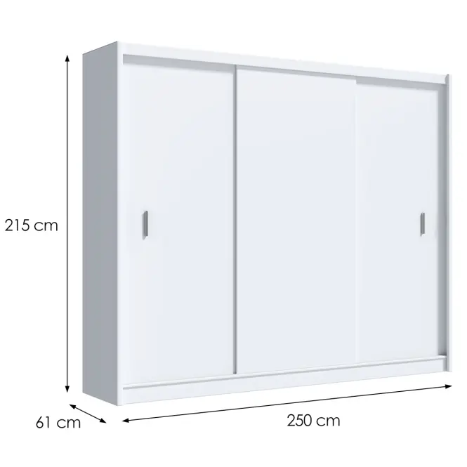 Šatní skříň Multi 250 bílá,2