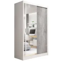 Šatní skříň Stone 150 bílá/beton