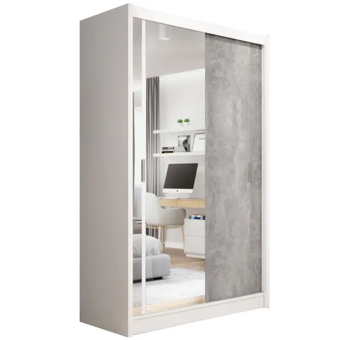 Šatní skříň Stone 150 bílá/beton