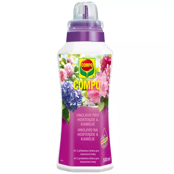 Compo tekuté hnojivo pro hortenzie a kyselomilných rostlin 500 ml