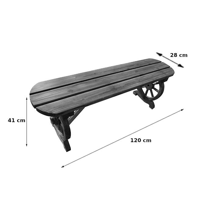 Dřevěná lavička 120x28x41 