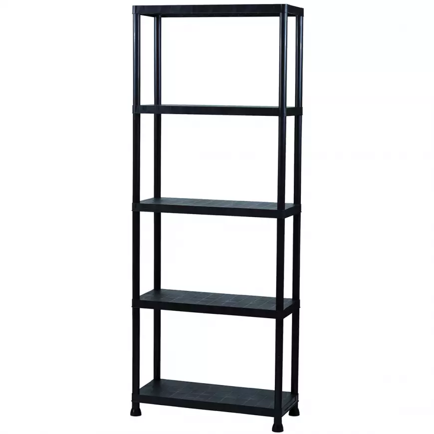 Plastový regál T80 80x30x181 cm černý