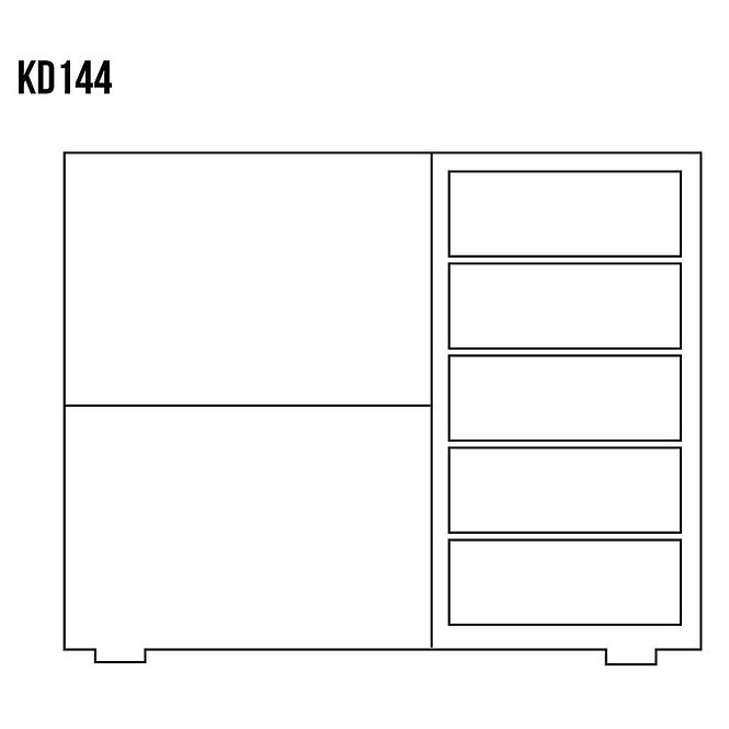 Komoda z Borovice KD144 surové,3