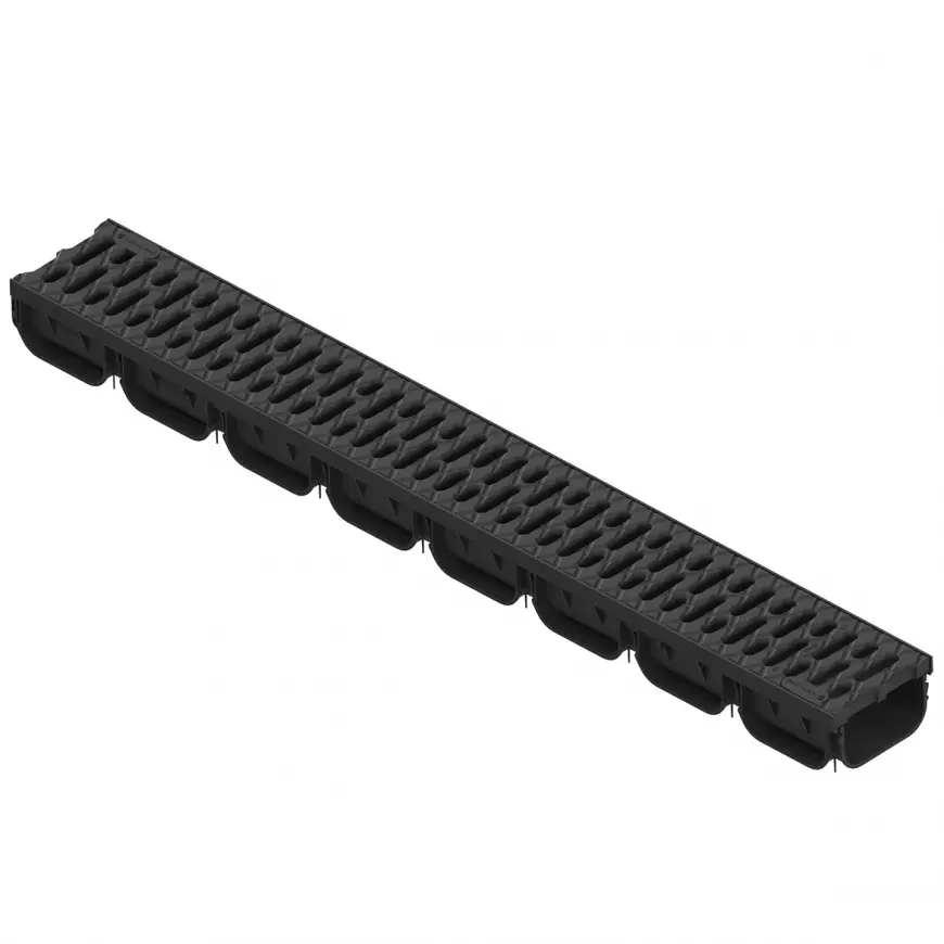 Baumax.cz: Odvodňovací žlab plastový Easy2, polypropylenová mříž 7x12,5x100 cm