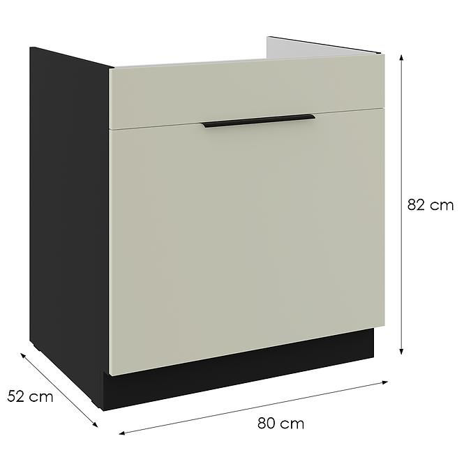 Kuchyňská skříňka Arona cashmere 80ZL 1S BB,2