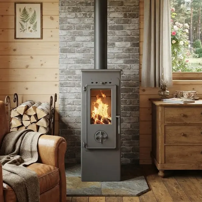 Ocelová kamna Eva lux 5,3 KW