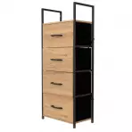Regál se zásuvkami 9329 přírodní/černá