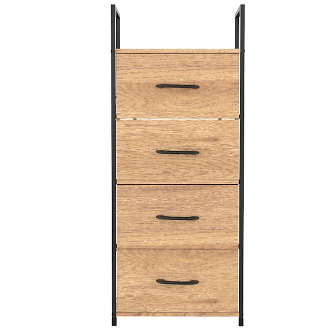 Regál se zásuvkami 9329 přírodní/černá