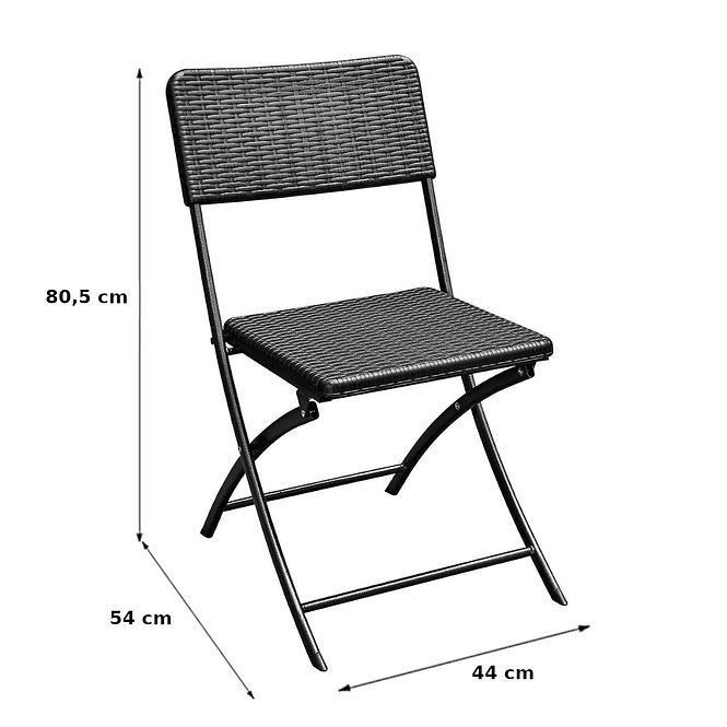 Zahradní židle skládací černá,2