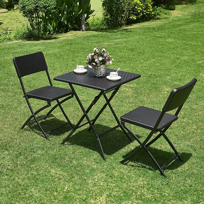 Zahradní židle skládací černá