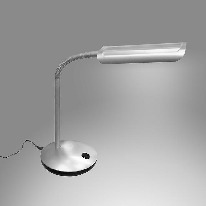 Stolní lampa Qm197b stříbrná LED