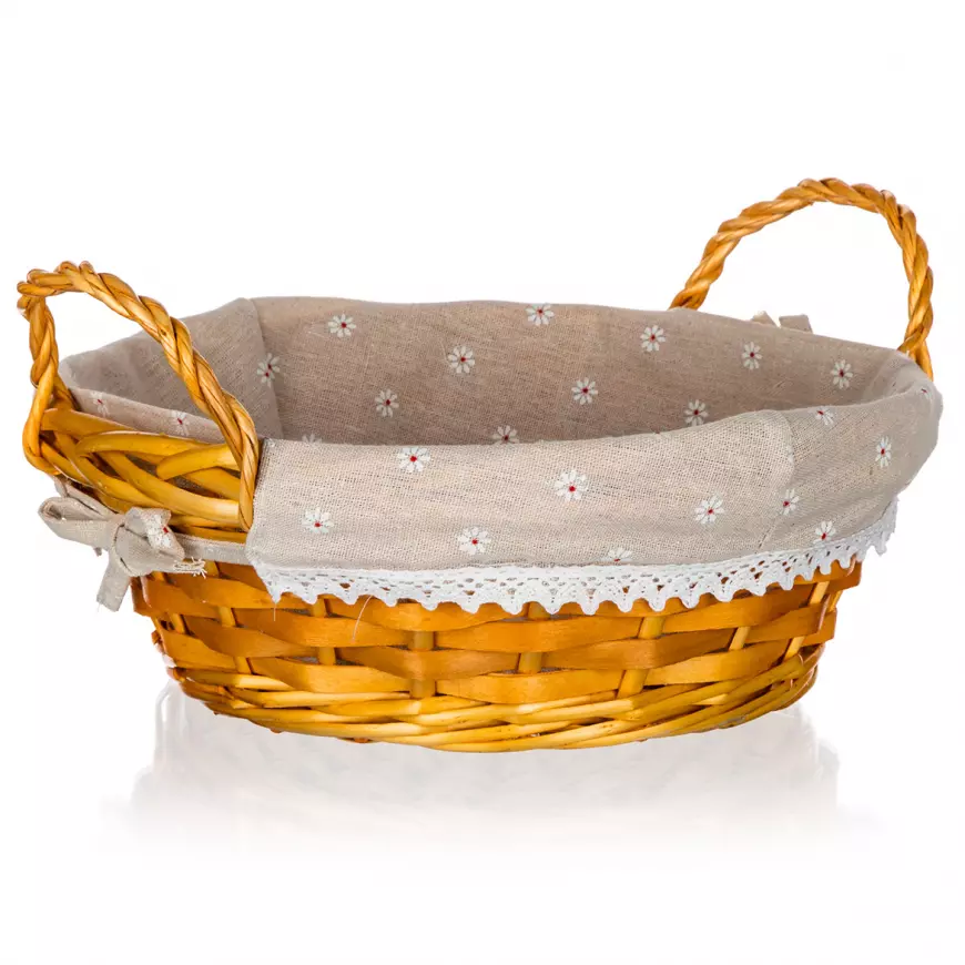 Košík proutěný s ušima Daisy 30x12cm
