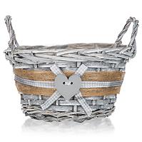 Košík proutěný s ušima Gris 19x11cm