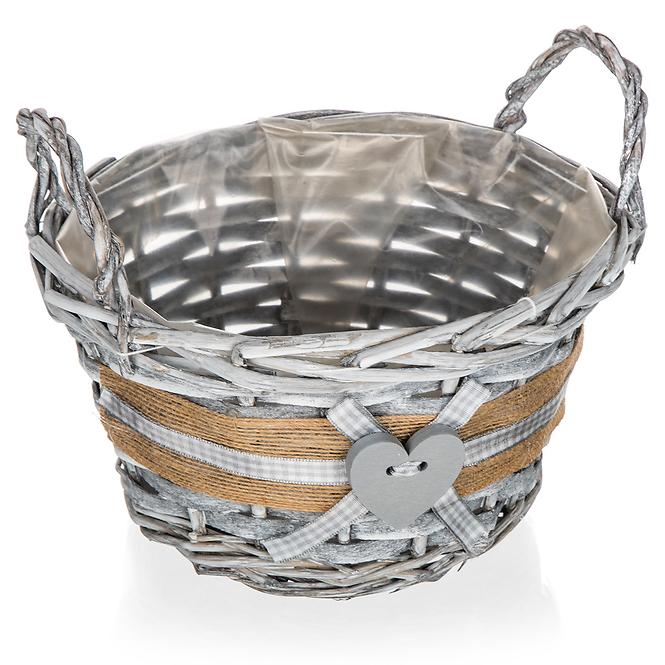 Košík proutěný s ušima Gris 19x11cm,3