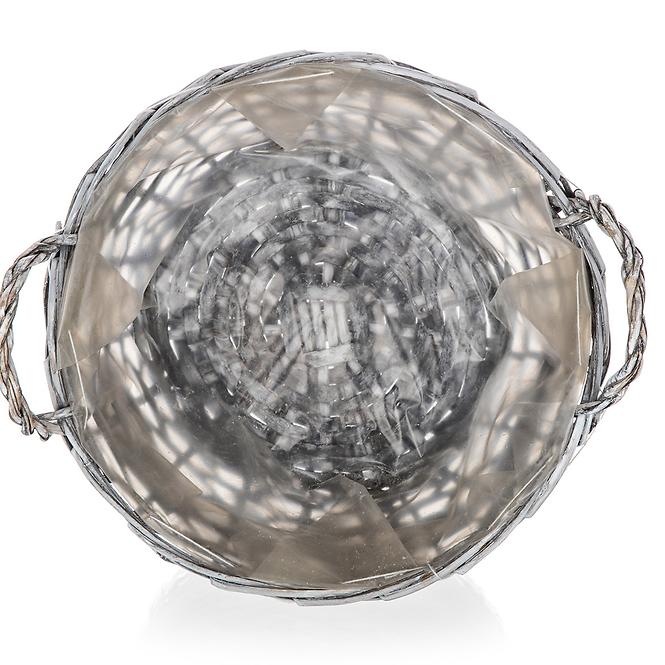 Košík proutěný s ušima Gris 25x12cm,5