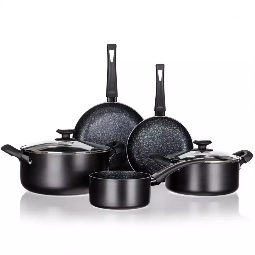 Sada nádobí s nepřilnavým povrchem BLACK STONE 7 dílů