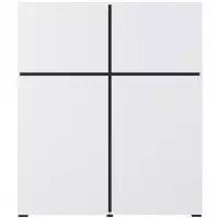 Komoda Cross vysoká 4D bílá/černá