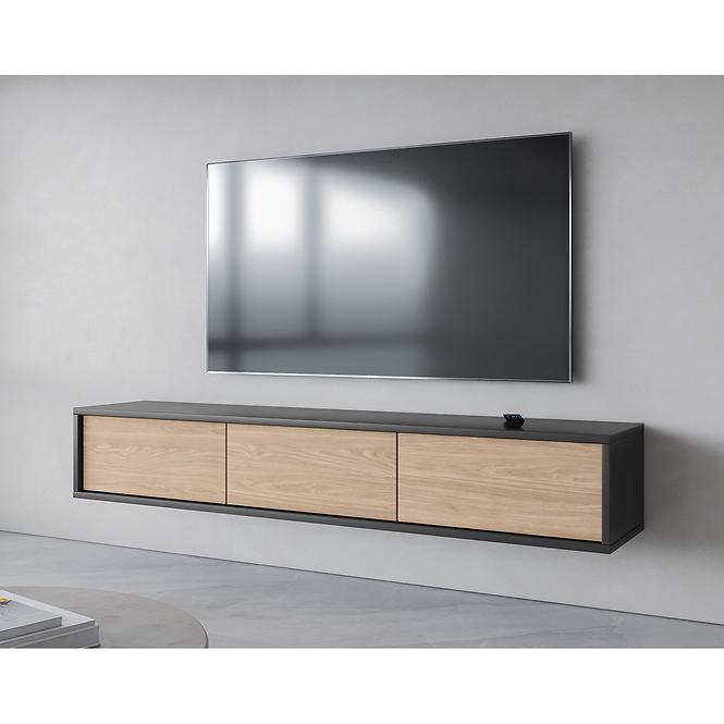 Tv stolek Frida 38 3K antracit/dub olejovaný,6