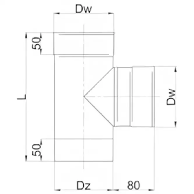 Tvarovka T-kus 130 T DPO05