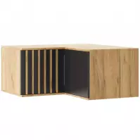 Rohový nástavec na skříň Sorento craft zlatý/černá