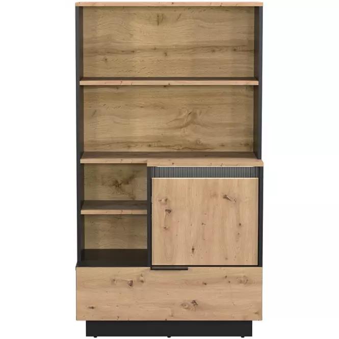 Regál sierro 1d1s dub artisan/černý