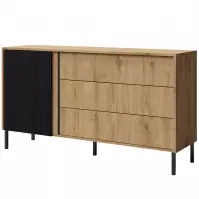 Komoda Mia 3 Dub Dávnověký/Černá