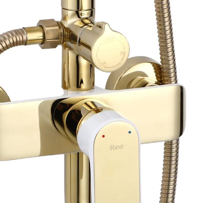 Sprchový set Rea Bloom bílá/zlato,5