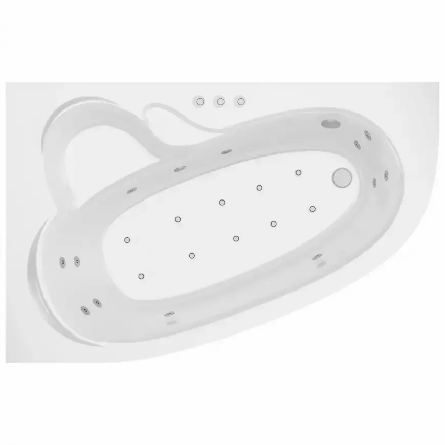 Hydromasážní vana Madura 170/110 L 12DW+10DP ovládání pneumatické