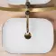 Umyvadlo na desku Belinda Gold Brush/White Rea-U7422,4