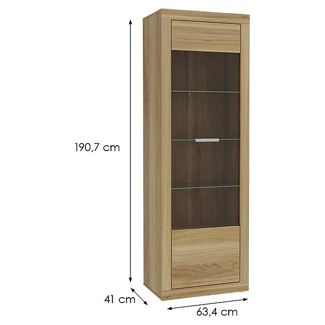 Vitrína Talino L/R dub Mauvella Tbbv713-D108,3