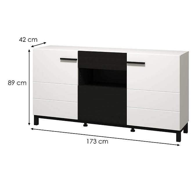 Komoda Sarthe bílá/černá 11013676,2