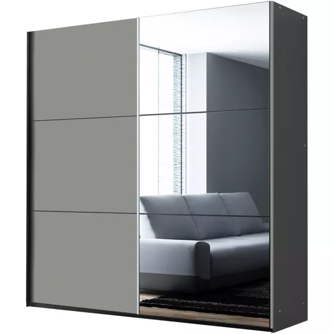 Šatní skříň Vigo 120 platinum/zrcadlo