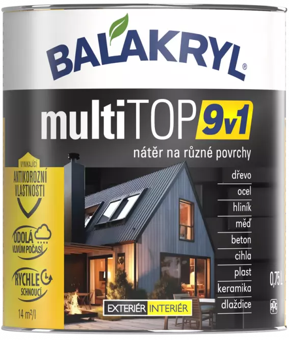 Balakryl Multitop 9V1 RAL1023 0,75l