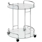 Kuchyňský vozík GC7514 chrom/sklo