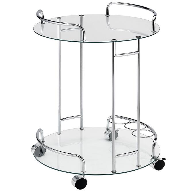 Kuchyňský vozík GC7514 chrom/sklo