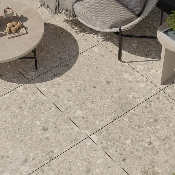 Terasová Dlažba Terrazzo Stone Warm Beige 59,3/59,3 Rekt. (2 cm)
