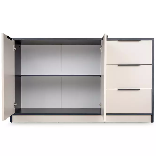 Komoda Duarte 2d3s kašmír/černá