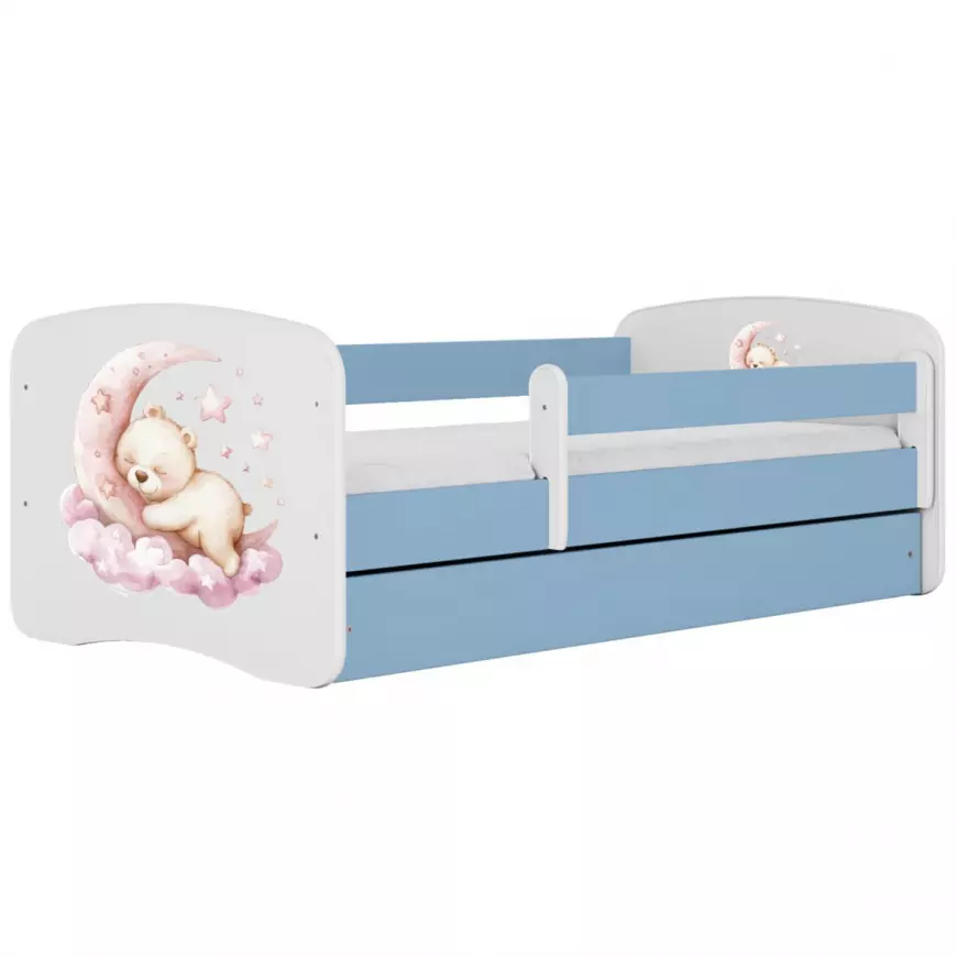 Dětská postel Babydreams+SZ+M modrá 70x140 sen