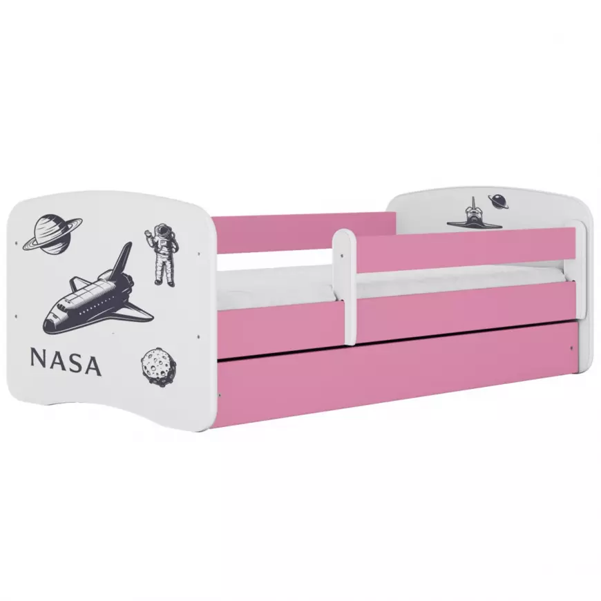 Dětská postel Babydreams+SZ+M růžová 70x140 Nasa