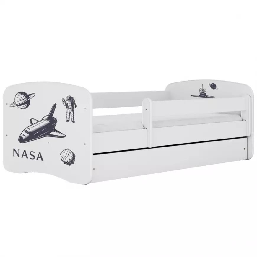Dětská postel Babydreams+SZ+M bílá 80x180 Nasa